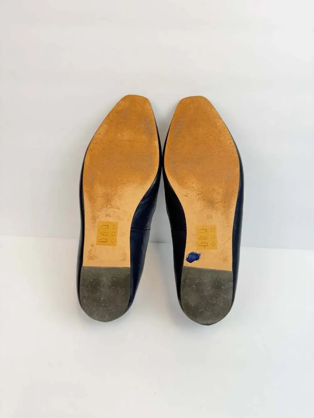 J.Crew Bennet Navy Blue Leather Loafers Size 8.5